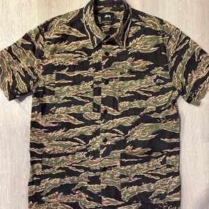 Stussy Men's Camouflage Button Down Shirt